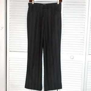 GUNEX 100% Virgin Wool Brown Striped Career Pants